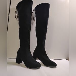 Elegant Black Over-the-Knee Boots- 3in(9cm)